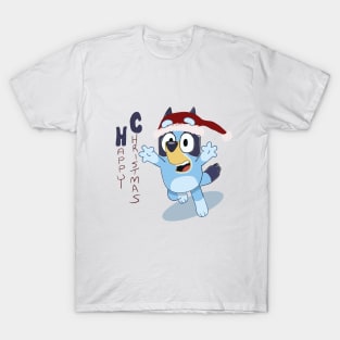 Bluey Christmas Digital Drawing Fan Art T-Shirt